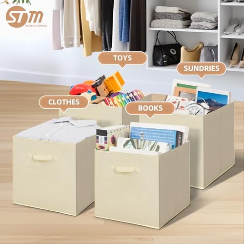STORAGE MANIAC Storage Cubes, 13 Inch 8 Pack Collapsible Fabric Shelf Bins - Image 2