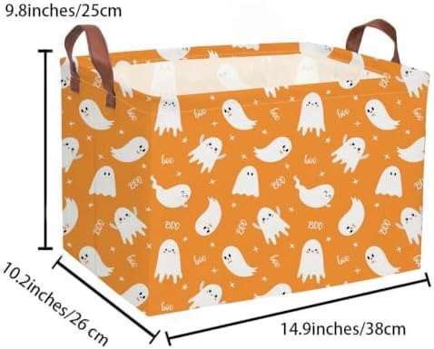 Rectangle Halloween Baskets Ghost Basket Cute Storage Bin Fish Box - Image 2