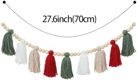 Boho Christmas Tassel Garland Wall Hanging Banner - Image 5
