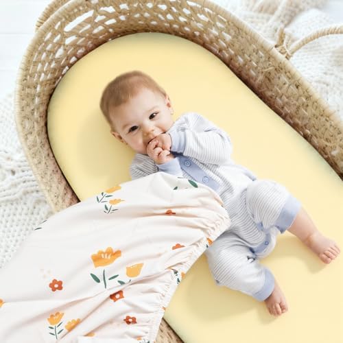 3 Pack Stretchy Bassinet Sheets 20" x 33" Compatible - Image 6