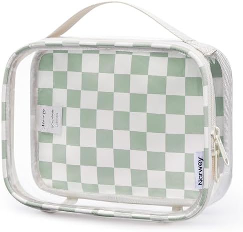Narwey TSA Approved Toiletry Bag Carry on Clear Toiletry Bag Makeup Bag by Narwey