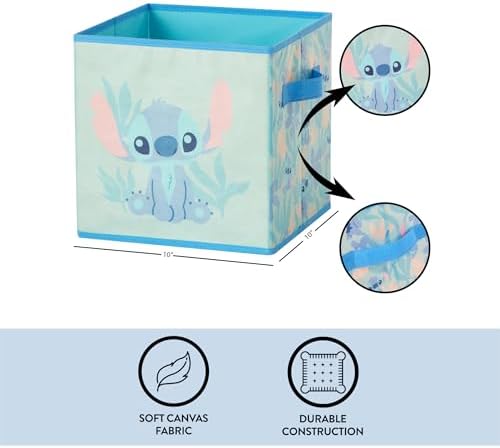 Stitch Storage Cubes Set of 2 Durable Fabric Bins - Image 4