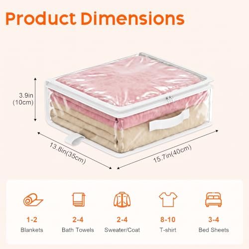 10 Pack Clear Storage Bags - Image 4