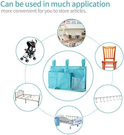 Bseash Bunk Bed Organizer, Bedside Caddy Hanging Bed Organizer Storage Bag 8 - Image 7
