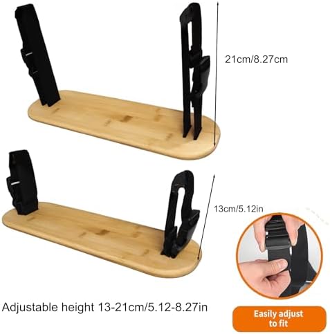 Footrest Compatible with Hook on Chair, Bamboo Footrest Compatible with Fast - Image 3