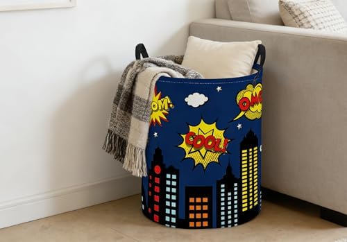 ESSME Kids Laundry Basket, Spider Hamper Collapsible Canvas Waterproof Storage - Image 6