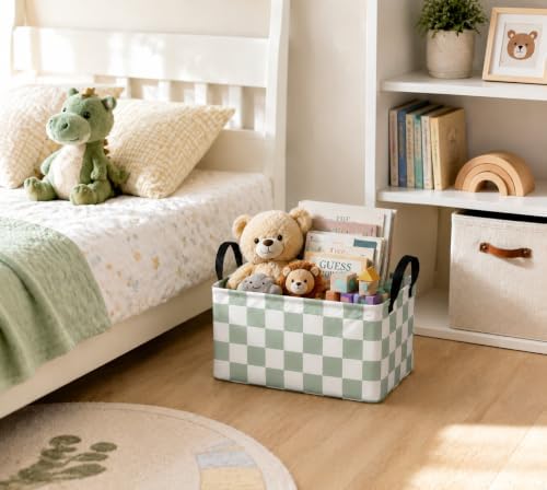 Sage Green Storage Basket Girls Organizer Bin Gift Baskets - Image 5