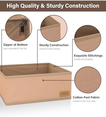 Dresser Drawer Organizer Clothes, 6 Pack Foldable Storage Boxes - Image 2