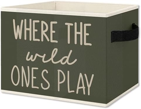 Green Boho Classroom Foldable Storage Bins Box by Unknown