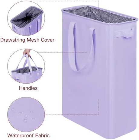 efluky Slim Laundry Basket, Narrow Laundry Hamper - Image 3
