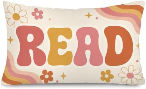 Retro Pastel Classroom Decor 12x20 Read Pillow Cover by Unknown