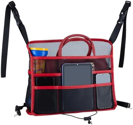 eing Car Seat Organizer Seat Back Storage Bag, Car Net Pocket Handbag Holder by eing