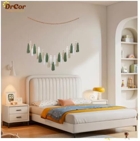 DrCor Sage Green Boho Tassel Garland Wall Hanging Decor - Image 4