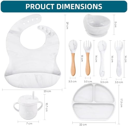 9pc BPA Free Silicone Baby Feeding Set - Image 2