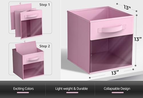 Sorbus Storage Bins with Clear Window, 6 Pack - Image 3