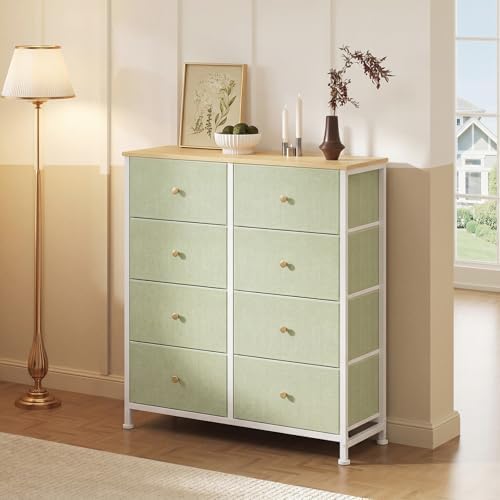 Sweetcrispy 8 Drawer Fabric Dresser, Tall Storage Tower - Image 2