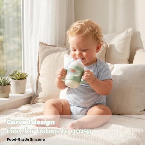 4 Pack Baby Bottle Handles, Silicone Sleeves - Image 6