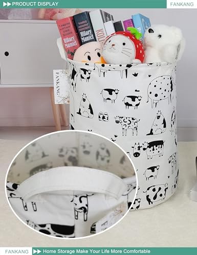 Storage Bin Foldable Nursery Organizer Basket Cow - Image 3