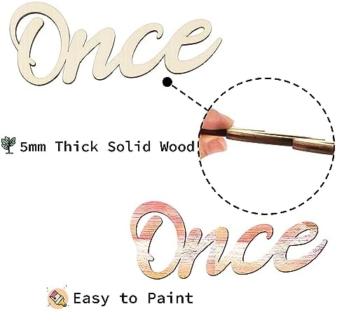 Wood Once Upon a Time Sign, Nursery Wall Decor - Image 3