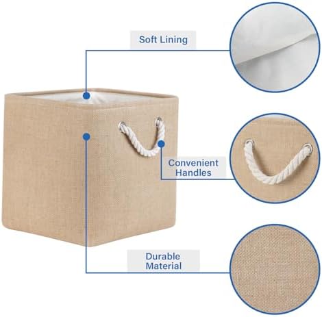 Temary Storage Baskets for Shelves 13 Inch Baskets for Gifts Empty, 4 Pack - Image 3