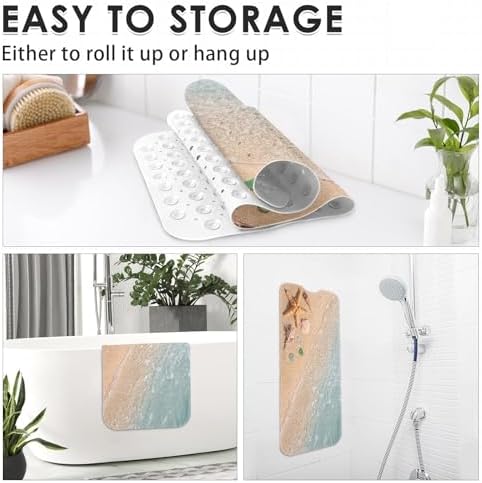 Bathtub Shower Mat 40X16 Inch, for Toddler, Ocean Sea - Image 7