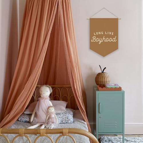 Fall Room Decor, Long Live Boyhood Boy Room Canvas Banner Nursery Playroom Wall - Image 3