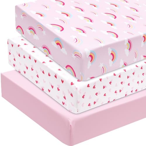 david's kids 3 Pack Fitted Crib Sheets, Ultra Soft Breathable Comfortable Baby by davidskids