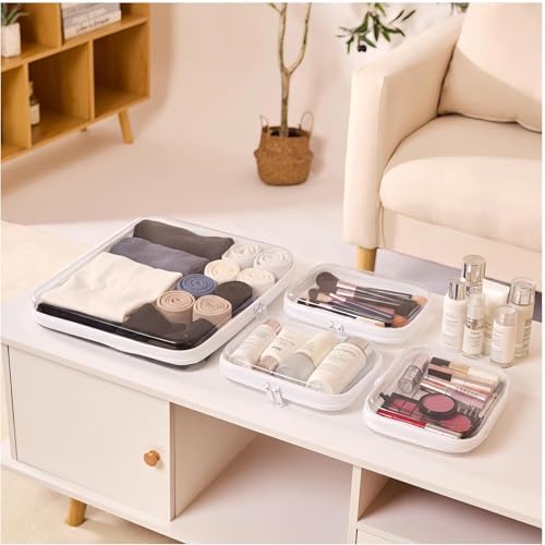 Clear Hard Shell Zipper Pouches, Hard Case Pouches - Image 4
