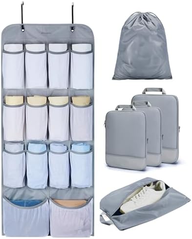 BAGSMART Hanging Compression Packing Cubes 6 Set Cruise Travel Essentials by BAGSMART