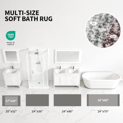ILANGO Bathroom Rugs 70" × 24", Extra Soft Absorbent Microfiber Bath Rugs - Image 4
