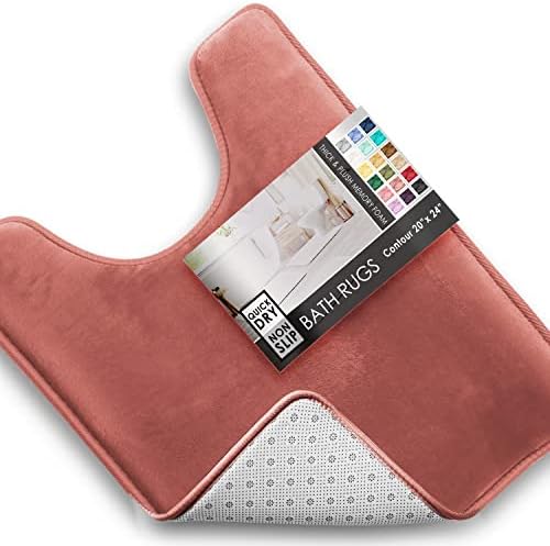 Clara Clark Bathroom Rugs, Velvet Memory Foam Bath Mat, Machine Washable Bath by ClaraClark