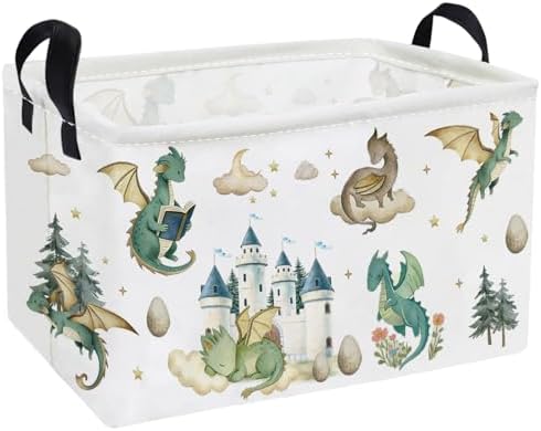 Essme Rectangular Kids Baskets, Dinosaur Storage Box, Cute Basket by ESSME