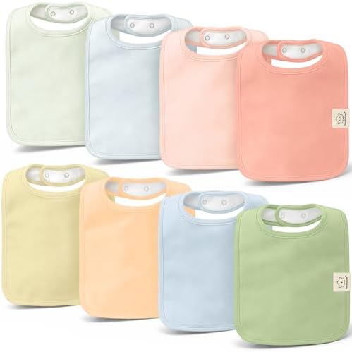 KeaBabies 8-Pack Organic Baby Bibs by KeaBabies