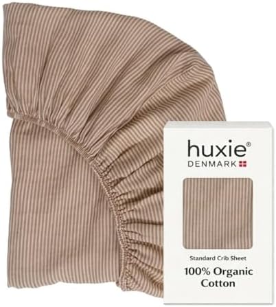 Crib Sheets, 100% Organic Cotton Muslin, Fitted 28"x52" Standard by huxie
