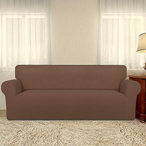 PureFit Stretch Couch Covers for Sofa Large Sofa Slipcovers Brown - Image 2