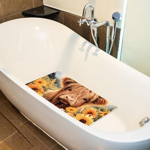 Non Slip Bathtub and Shower Mat 26.8x15.1 inch, Bath Mat - Image 5