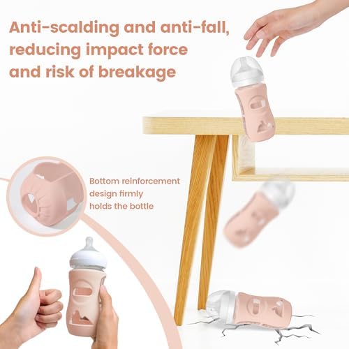 4Pack Silicone Sleeves for Philips Avent Natural Glass Baby Bottles - Image 4