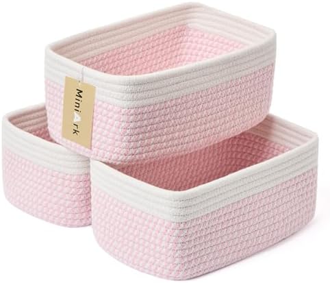 MiniArk Small Storage Baskets for Organizing | Closet Organizer Bins | Shelf by MiniArkStorageBasketsHome