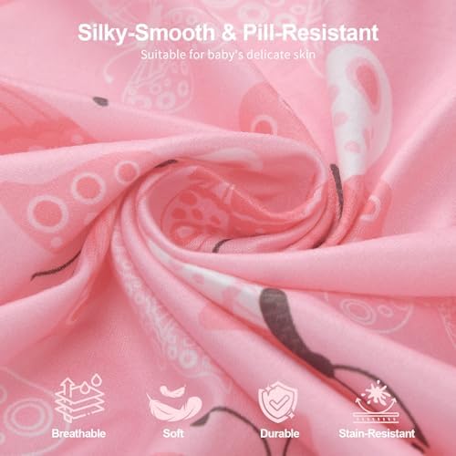 Pack N Play Sheets Fitted, Mini Crib Sheets, Breathable Soft Unisex Playard - Image 4