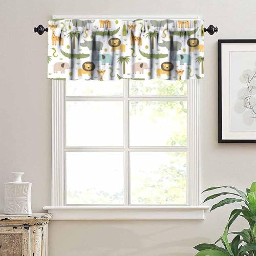 Cartoon Safari Animals Valance Curtain - Image 4