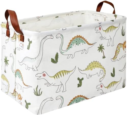 NTAOHAMPER Rectangular Dinosaur Basket, Books Box, Storage Trunk, Gift Basket by NTAOHAMPER