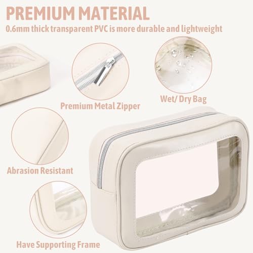 YOPCDJ 6PCS Clear Toiletry Bag, TSA Approved Travel Pouch - Image 4