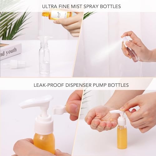 Muslish 21 Pack Travel Bottles for Toiletries, Leak-Proof TSA Compliant - Image 6