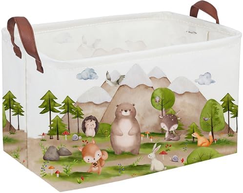 Sanjiaofeng Rectangular Forest Animals Kids Laundry Basket Animal Hamper by Sanjiaofen