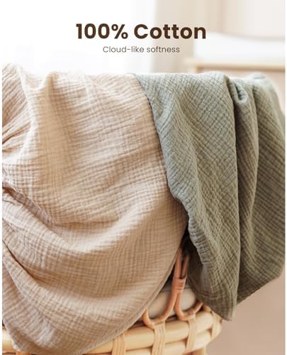 Konssy Muslin Bassinet Sheets for Baby Boys and Girls, 2 Pack - Image 3