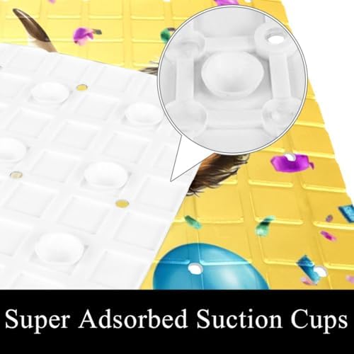 Bath Tub Shower Mat, Washable Bathtub Floor Mats, Suction Cups and Drain Holes - Image 3