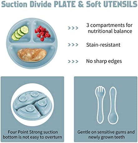 Silicone Baby Feeding Set, Suction Plate Bowl - Image 4