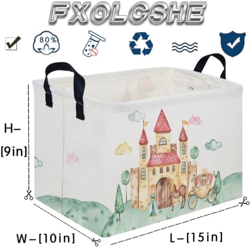 Rectangular Pink Princess Storage Basket, Cute Basket for - Image 7