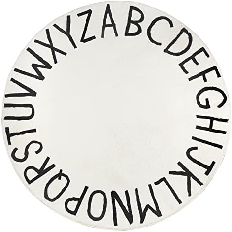 Topotdor Round ABC Area Rug, 40 Inch Soft Floor Carpet by Topotdor