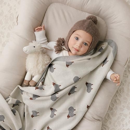 Luxury Cotton Knit Swaddle Baby Blanket - Image 2